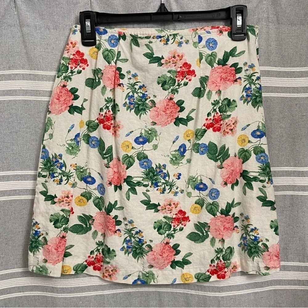 OLD NAVY / Floral Linen Blend Mini Skirt Size M